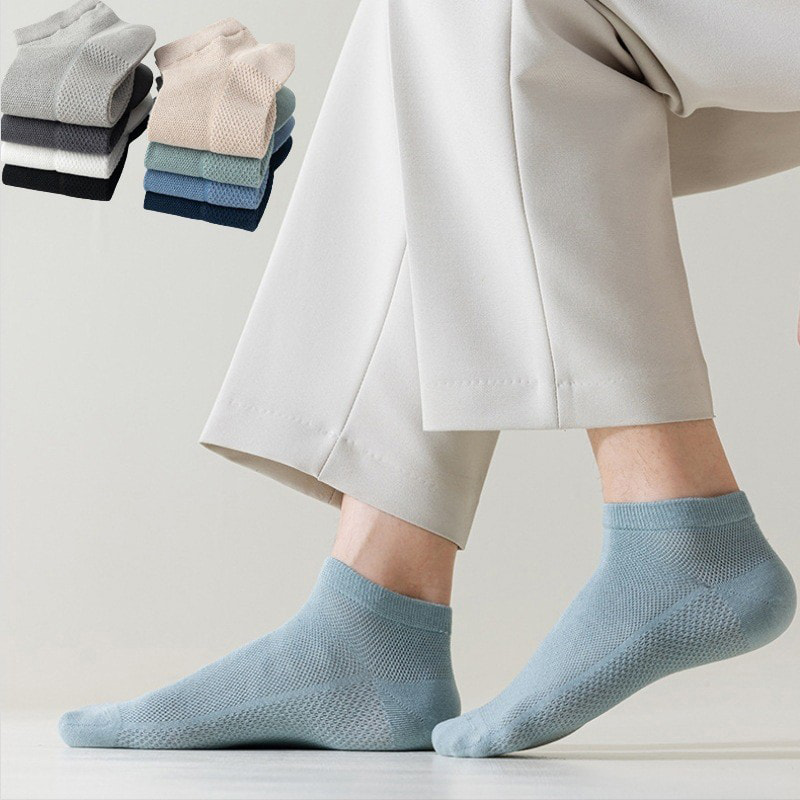 Cotton Mesh Heren Boat Socks