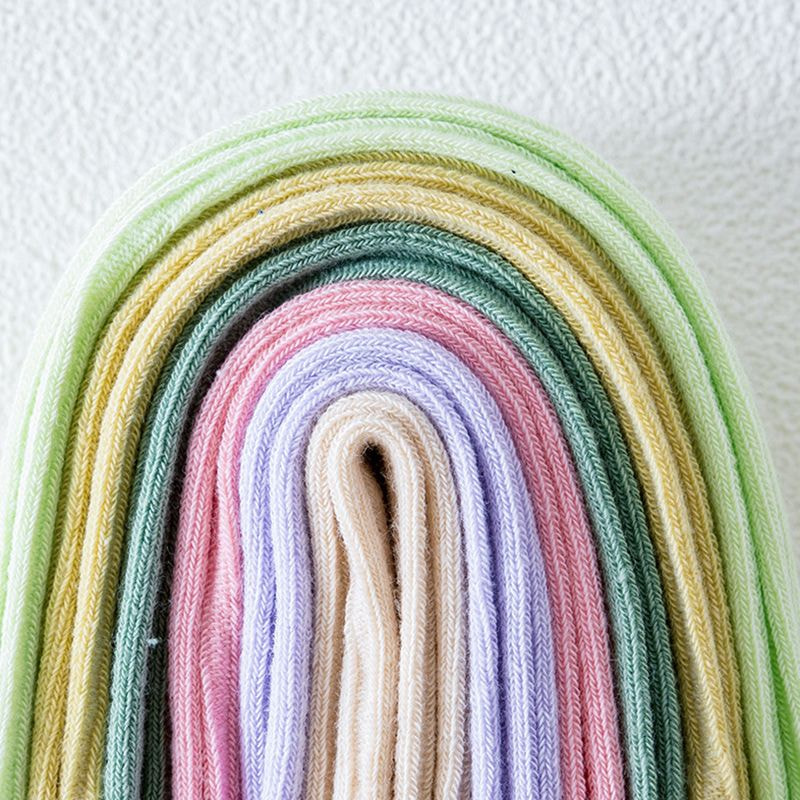 Kindersokken, buissokken, kniesokken van babyjongens en meisjes, snoepkleurige rechte bord dubbele naald sokken Kindersokken, buissokken, kniesokken van babyjongens en meisjes, snoepkleurige rechte bord dubbele naald sokken