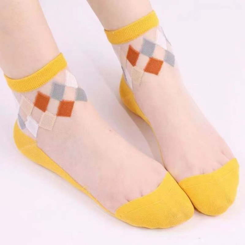Zomer dunne glazen kousen kinderen sexy katoenen bodem sokken Zomer dunne glazen kousen kinderen sexy katoenen bodem sokken