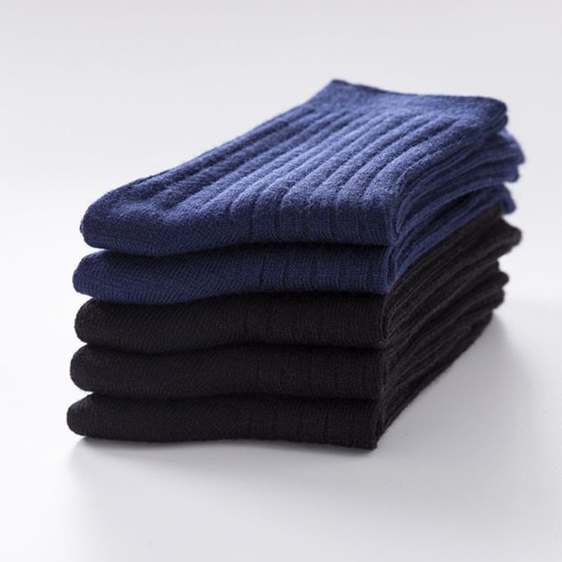 Heren middenlengte wollen sokken voor herfst en winter Heren middenlengte wollen sokken voor herfst en winter