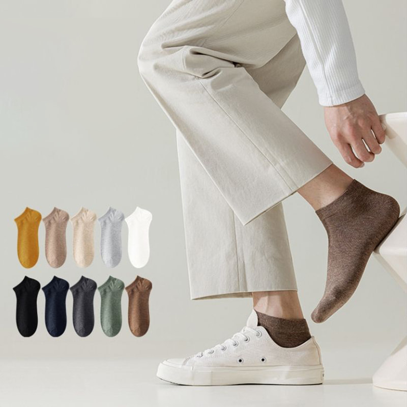 Lente en herfst gekamde katoenen vaste kleur heren sokken
