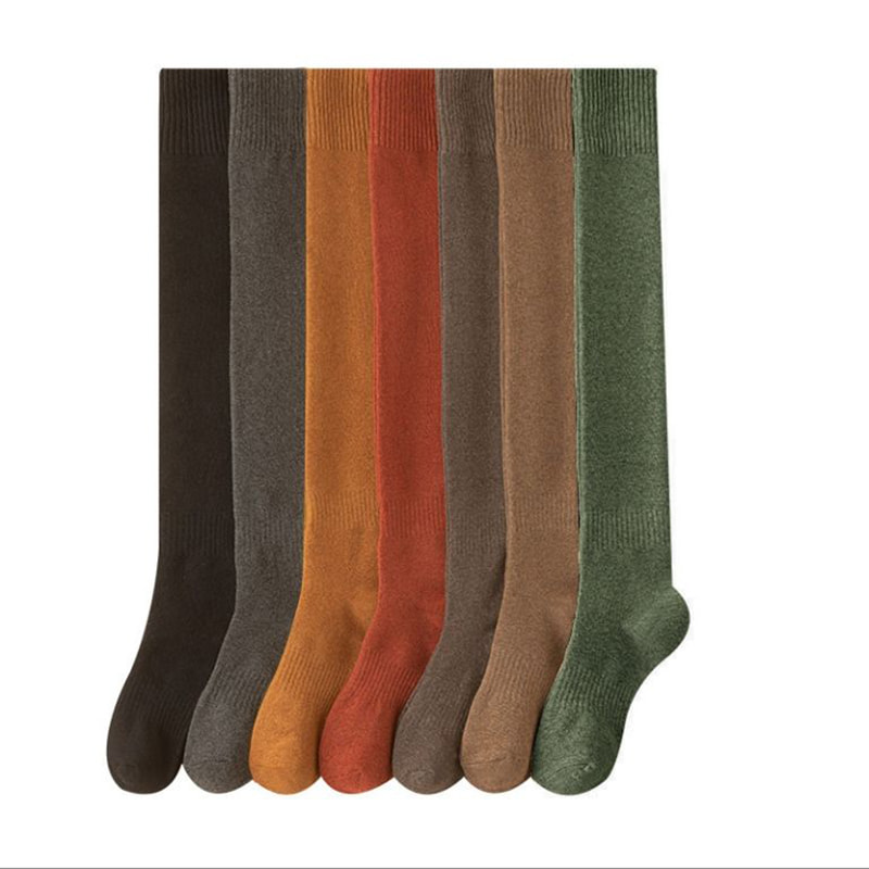 Knie over sokken voor vrouwen, herfst en winter Japanse JK High Socks, Winter Long Socks, Dikke Looped Warm Long Socks Knie over sokken voor vrouwen, herfst en winter Japanse JK High Socks, Winter Long Socks, Dikke Looped Warm Long Socks
