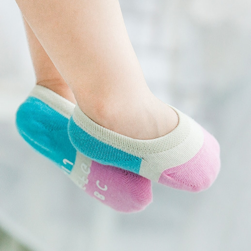 Ondiepe mond onzichtbare kinderboten, dunne katoen, anti slip babysokken, kindersokken, gekamd katoen Ondiepe mond onzichtbare kinderboten, dunne katoen, anti slip babysokken, kindersokken, gekamd katoen