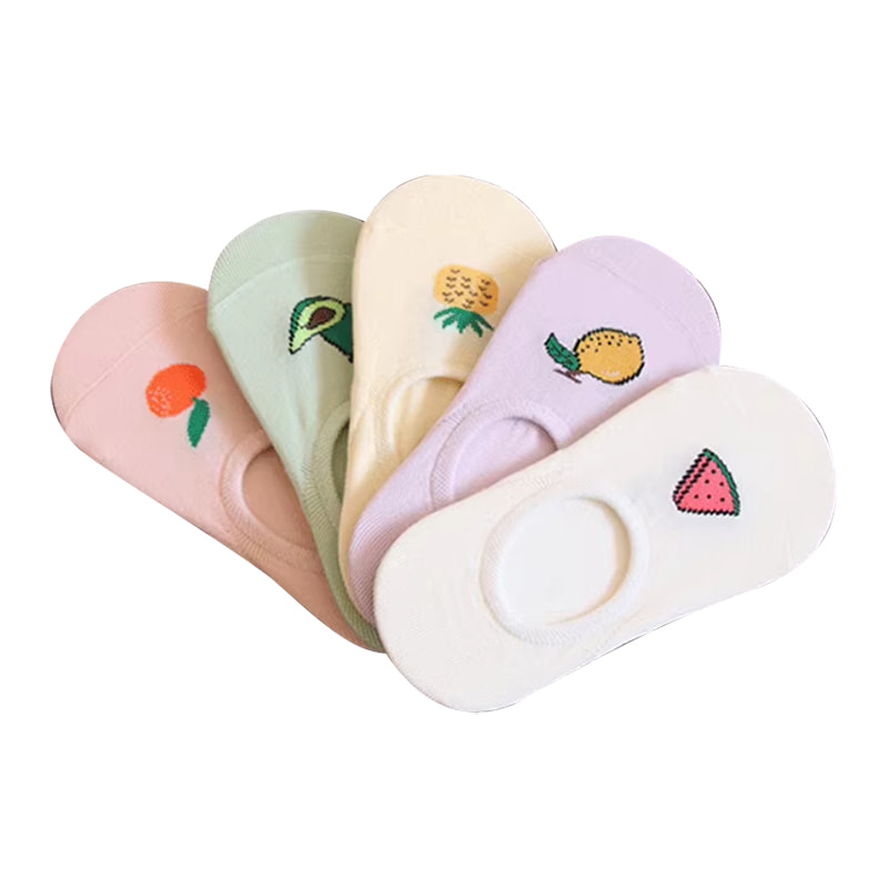 Kinder sokken zomer dunne meisjes bootsokken pure katoenen gaas fruit siliconen anti slip ademende verborgen sokken voor meisjes en baby's Kinder sokken zomer dunne meisjes bootsokken pure katoenen gaas fruit siliconen anti slip ademende verborgen sokken voor meisjes en baby's